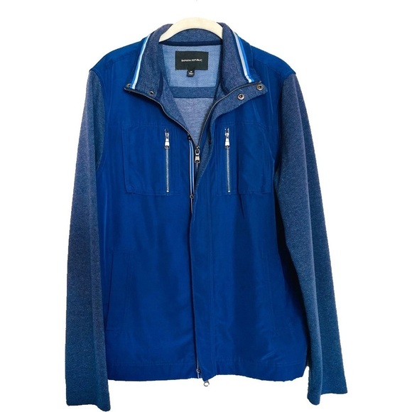 Banana Republic Other - BANANA REPUBLIC FULL ZIP SWEATER JACKET Coat NAVY BLUE SZ M